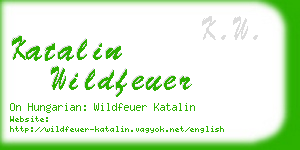 katalin wildfeuer business card